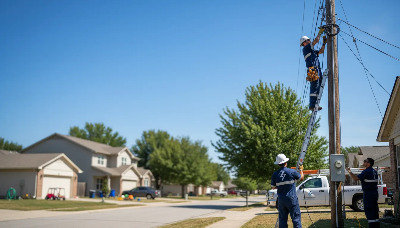 Residential electrician providing installation services in Klondike, TX